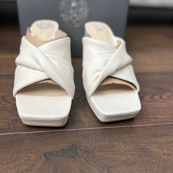 Vince Camuto *New* Elmindi Leather Crossband Platform Sandal - Beige - Picture 6 of 10